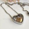 Floating Heart Memorial Keepsake Cremation Ashes Urn Pendant  Necklace