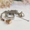 Floating Heart Memorial Keepsake Cremation Ashes Urn Pendant  Necklace
