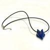 Lapis Lazuli Wolf Leather Necklace