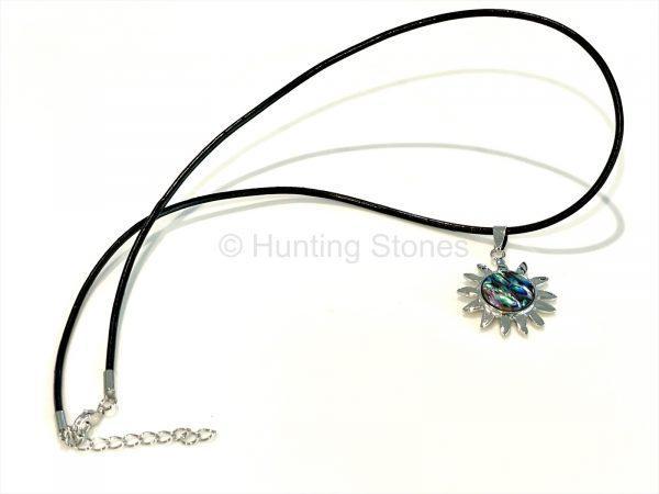 Shell Sun Leather Necklace