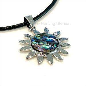 Shell Sun Leather Necklace