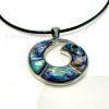 Shell Spiral Leather Necklace