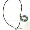 Shell Spiral Leather Necklace