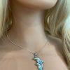 Shell Mother Child Dolphin Necklace
