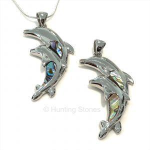 Shell Mother Child Dolphin Necklace