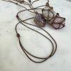 Wrapped Amethyst Rose Quartz Crystal Necklace
