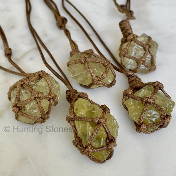 Wrapped Citrine Crystal Necklace
