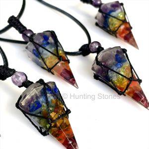 Chakra Crystal Point Necklace