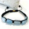 Unisex Aquamarine Crystal Bracelet