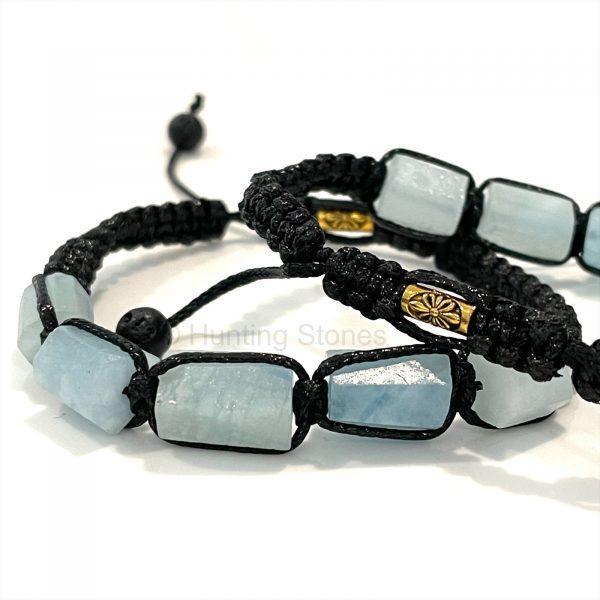 Unisex Aquamarine Crystal Bracelet