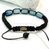 Unisex Aquamarine Crystal Bracelet