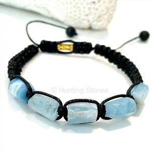 Unisex Aquamarine Crystal Bracelet