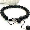 Unisex Tourmaline Lava Bracelet