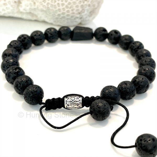 Unisex Tourmaline Lava Bracelet