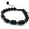 Unisex Tourmaline Lava Hematite Bracelet