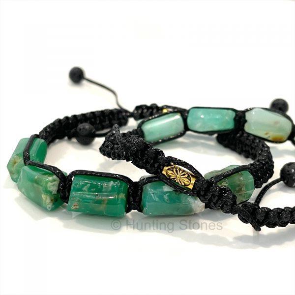 Unisex Australian Jade Chrysoprase Bracelet