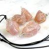 Wrapped Rose Quartz Crystal Necklace