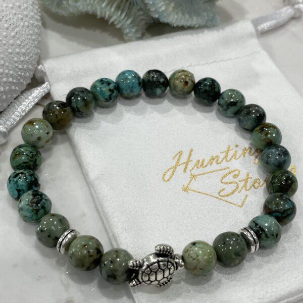 African Turquoise Tumble Bracelet - Pandit.com