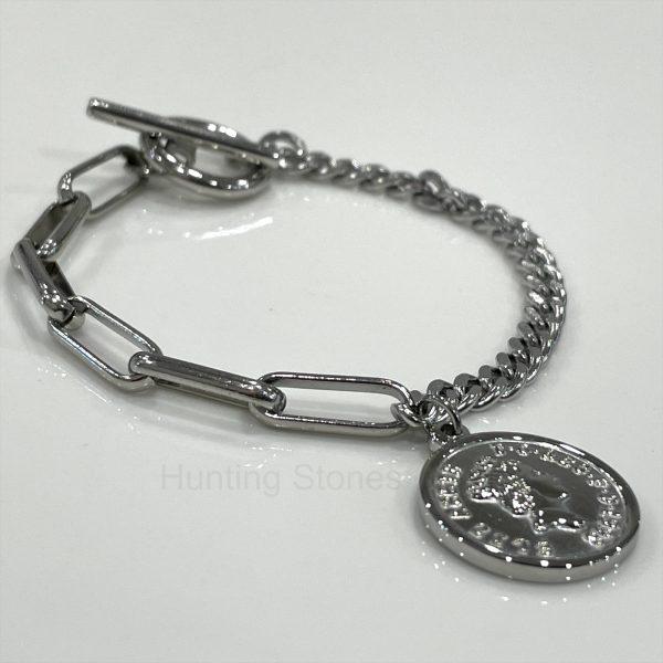 Silver Coin Bracelet