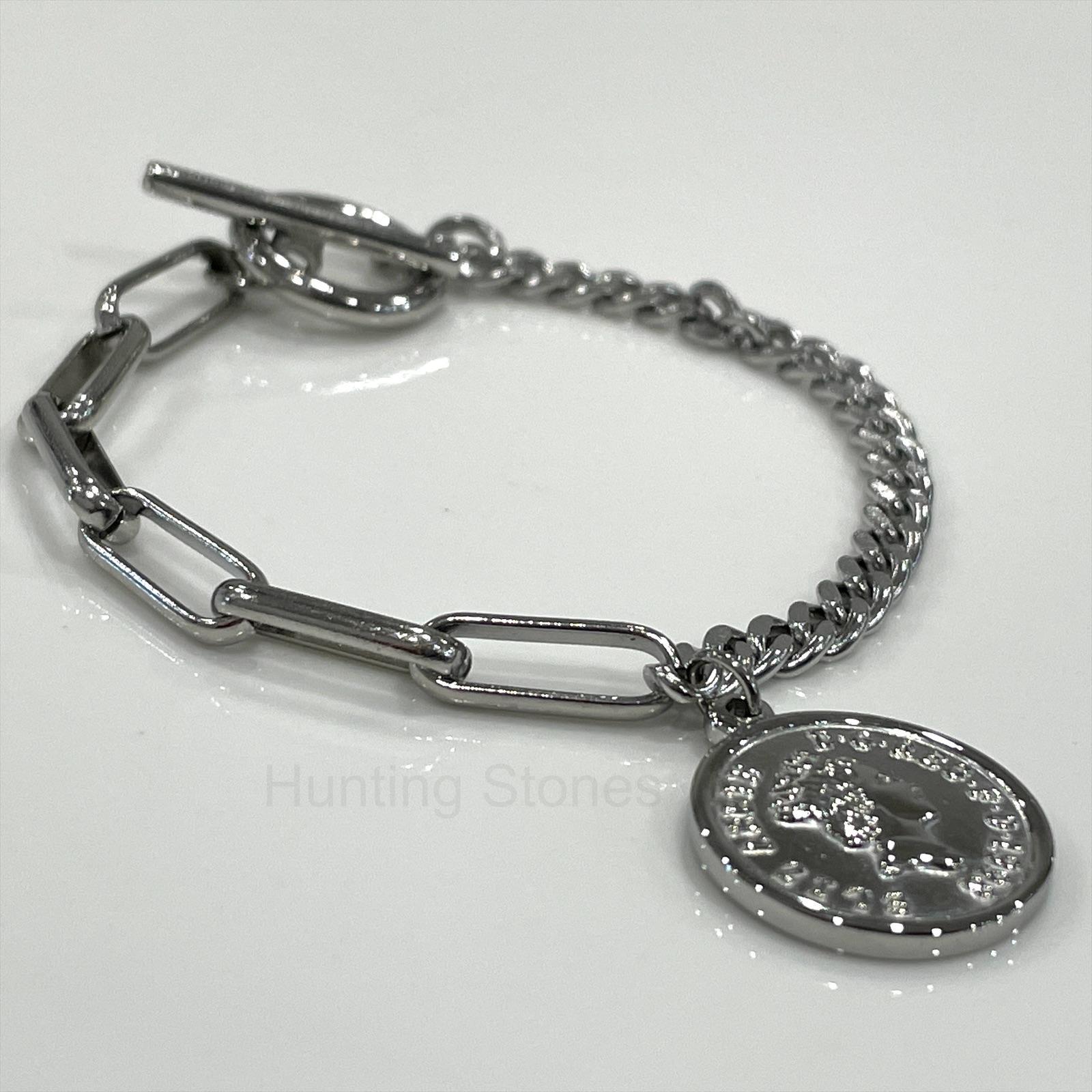 Silver Coin Bracelet