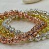 Gold and Silver Lava Bracelet Set