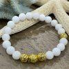 Gold Lava and Shell Bracelet