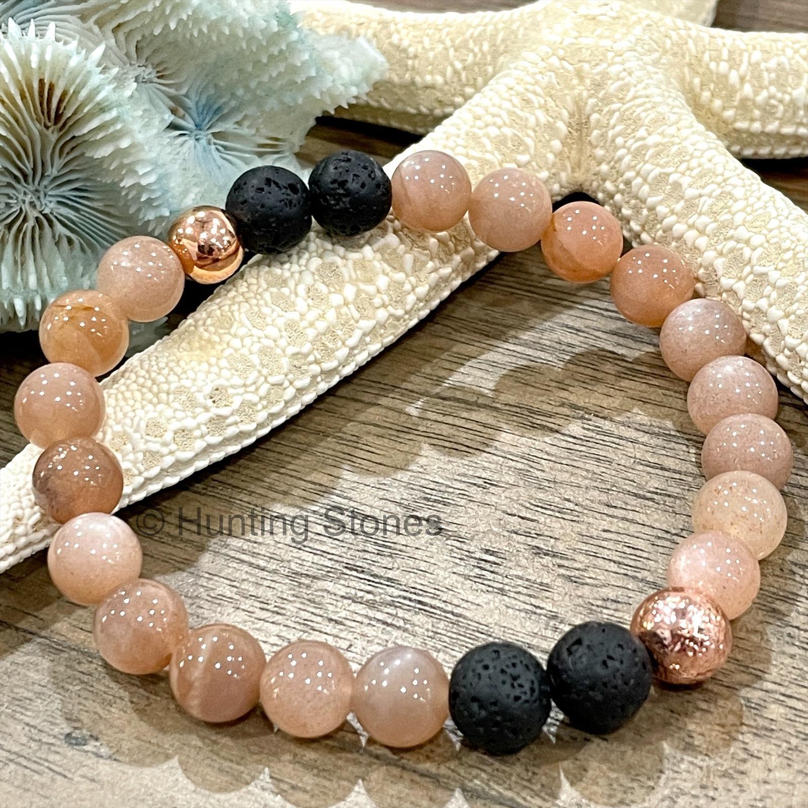 Sunstone Lava Bracelet