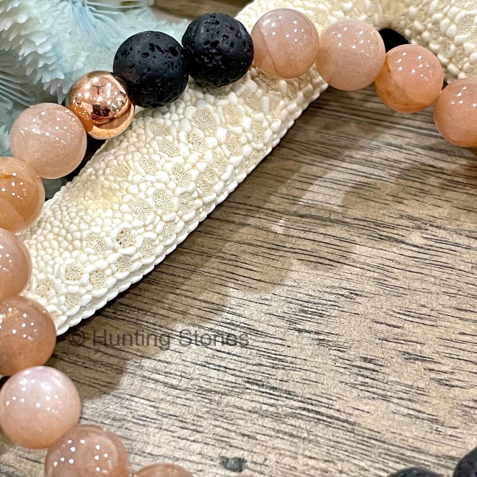 Sunstone Lava Bracelet