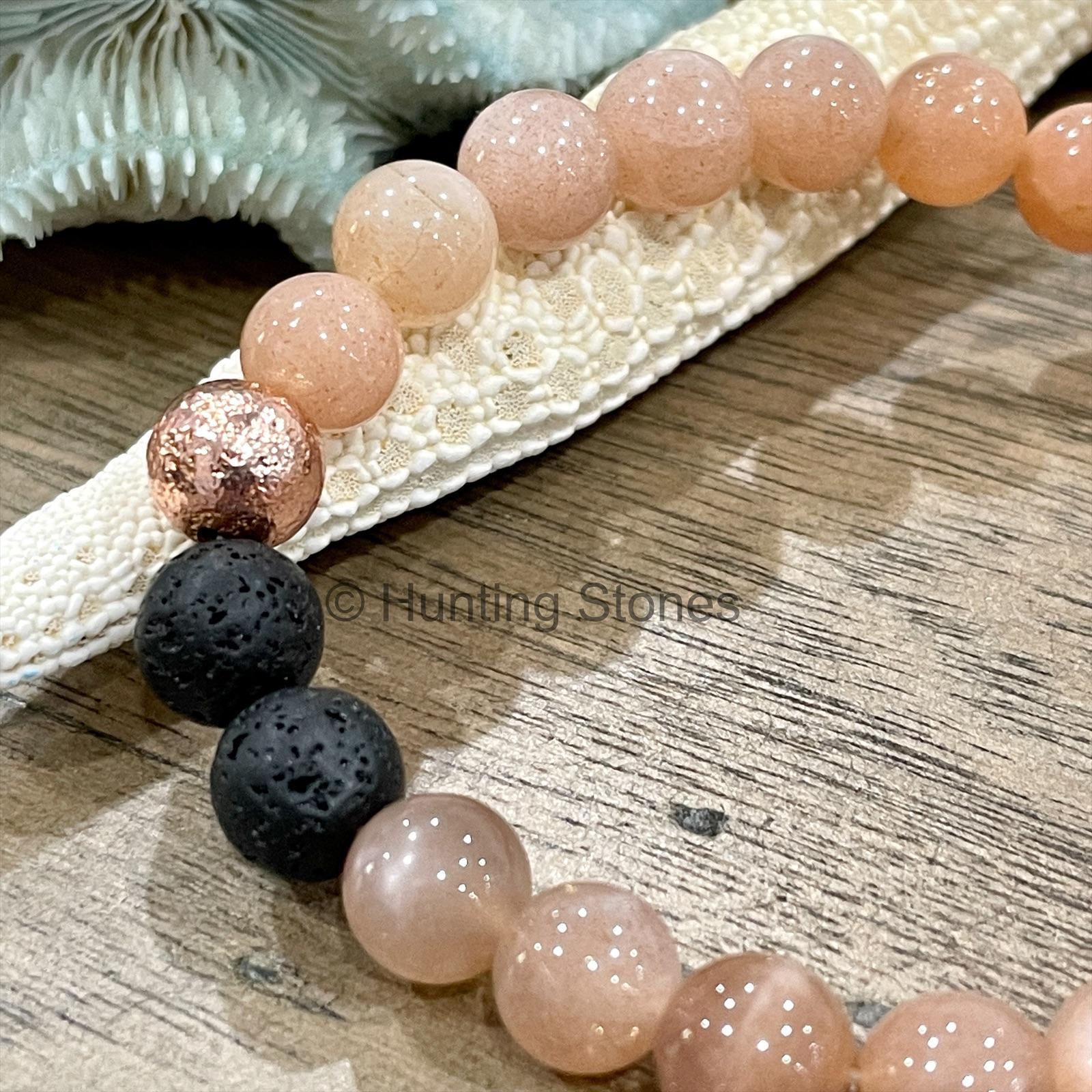 Sunstone Lava Bracelet