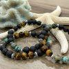 Unisex Tiger Eye Lava Turquoise Bracelet