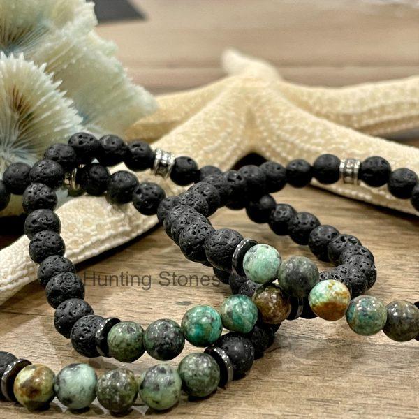 African Turquoise Lava Bracelet