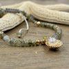 Labradorite Shell with Pearl Bracelet