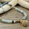Amazonite Shell with Pearl Bracelet