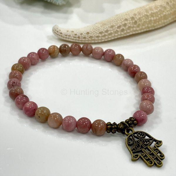 Rhodonite Hasma Hand Bracelet