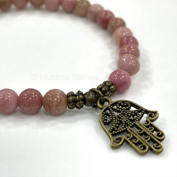 Rhodonite Hasma Hand Bracelet