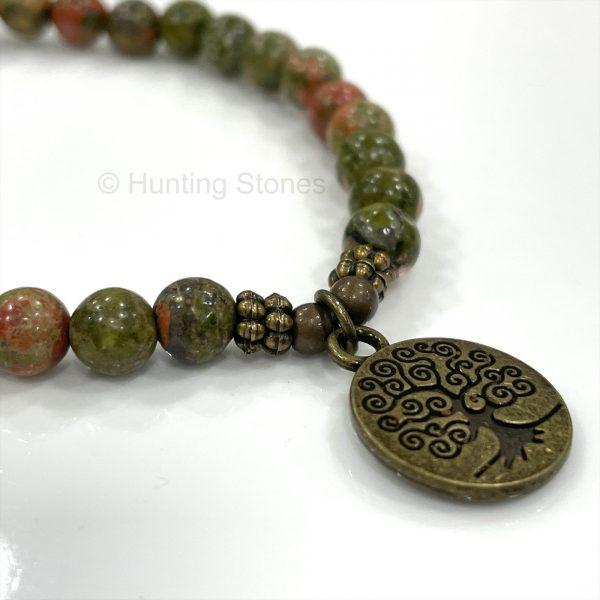 Unakite Tree of Life Bracelet