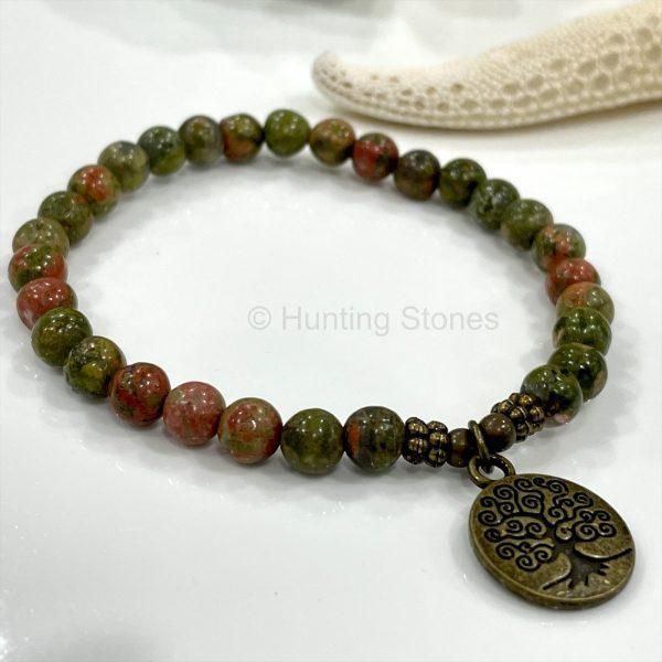 Unakite Tree of Life Bracelet