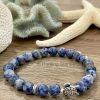 Sodalite Blue Spot Jasper Turtle Bracelet