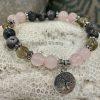 Labradorite Rose Quartz Tree of Life Bracelet