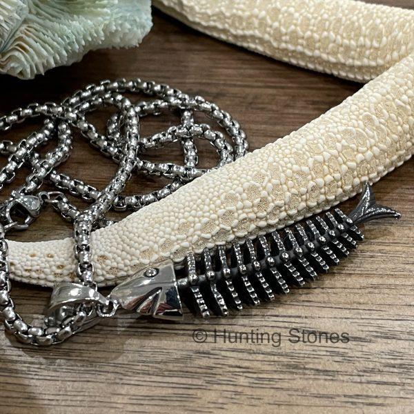 Stainless Steel Fish Bone Necklace