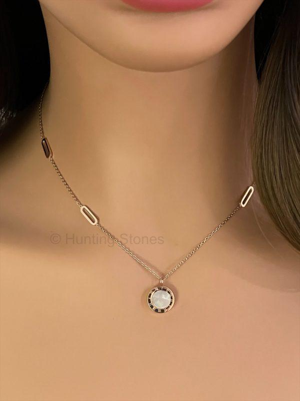 Shell Roman Numeral Necklace