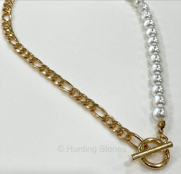 Gold Pearl Necklace
