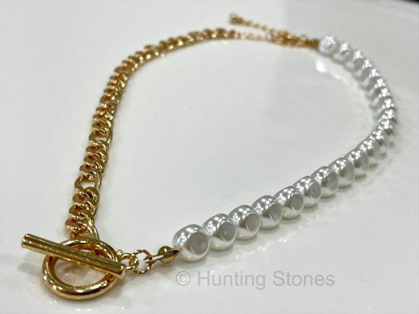 Gold Pearl Necklace
