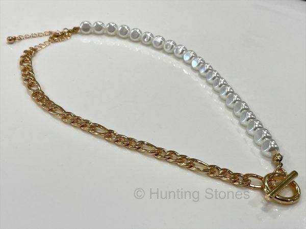 Gold Pearl Necklace