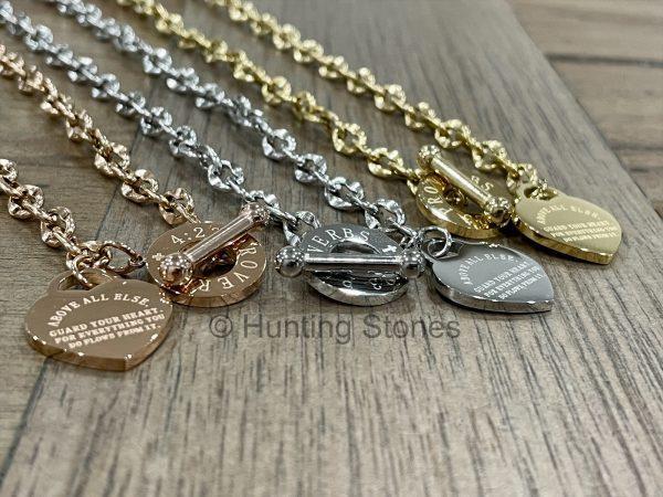 Proverb Heart Necklace