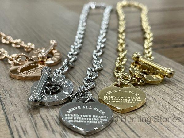 Proverb Heart Necklace