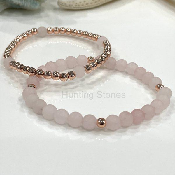 Rose Quartz Layer Bracelet Set