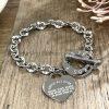 Silver Proverb Heart Bracelet