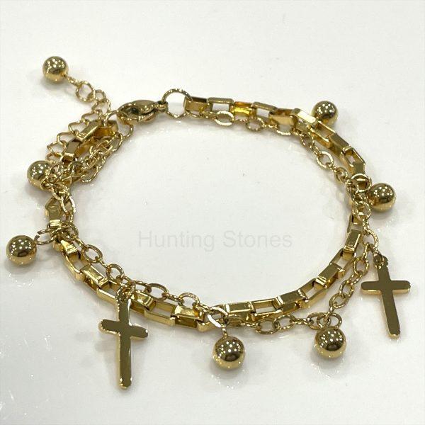 Gold Cross Bracelet