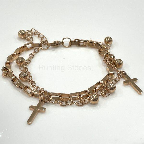 Rose Gold Cross Bracelet